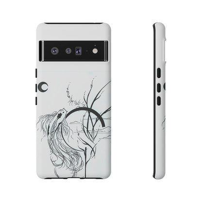 At Ease Koi Illustration phone case | Minimalist Line Art | Tough Cases