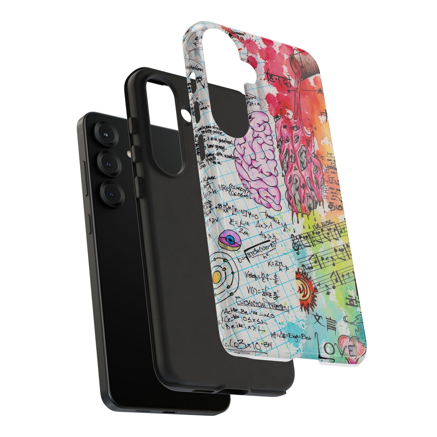 Brain Hemispheres Collage Phone Case | Tough Cases | Abstract Art Phone Case