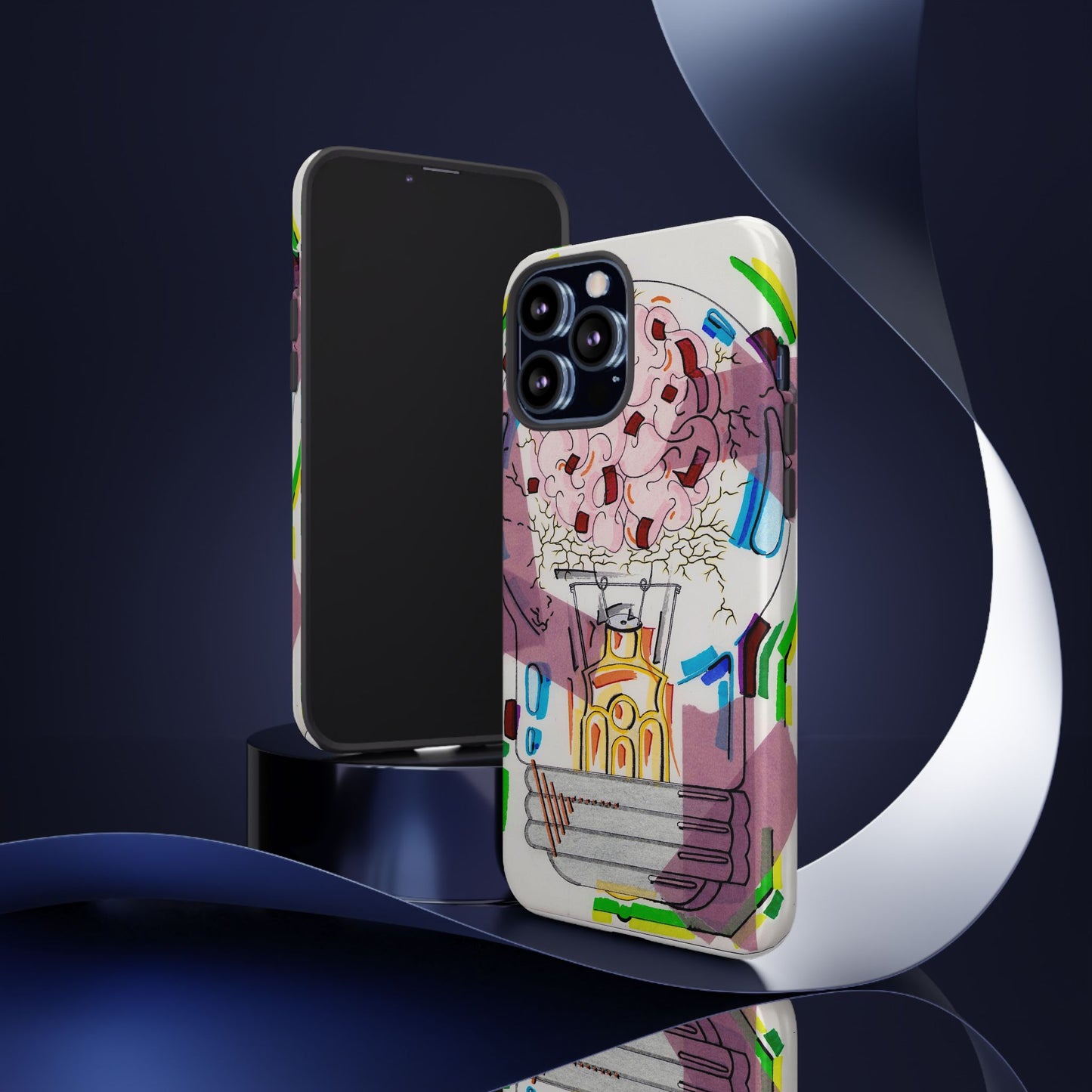 Head Light Illustration Tough Cases | iPhone protective phone case