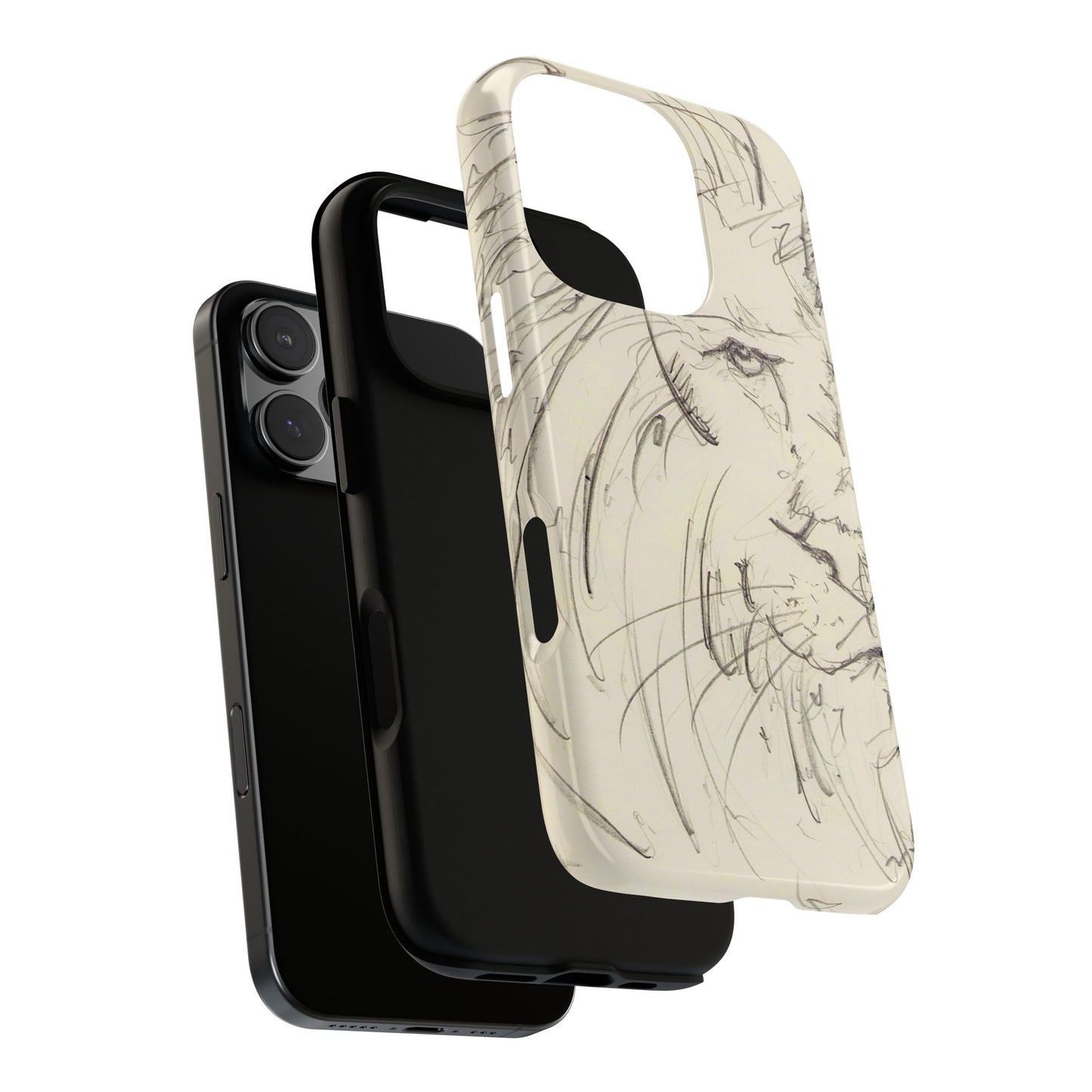 Flowing Lion Sketch phone case | Wildlife Art | Tough Cases