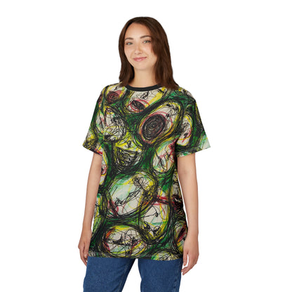 Abstract Sanity Faces Tee | Expressionist Face Art T-shirt | All-Over Print