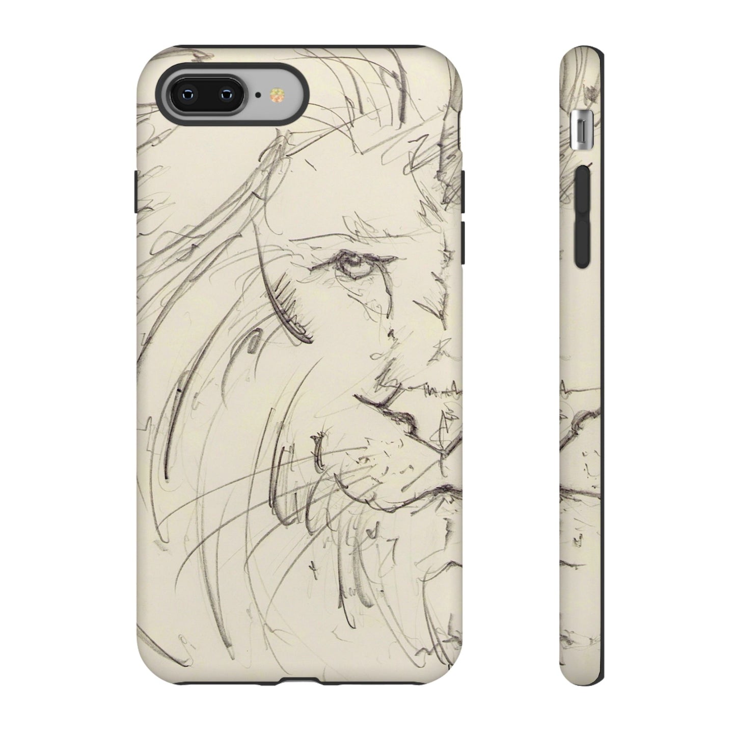 Flowing Lion Sketch phone case | Wildlife Art | Tough Cases