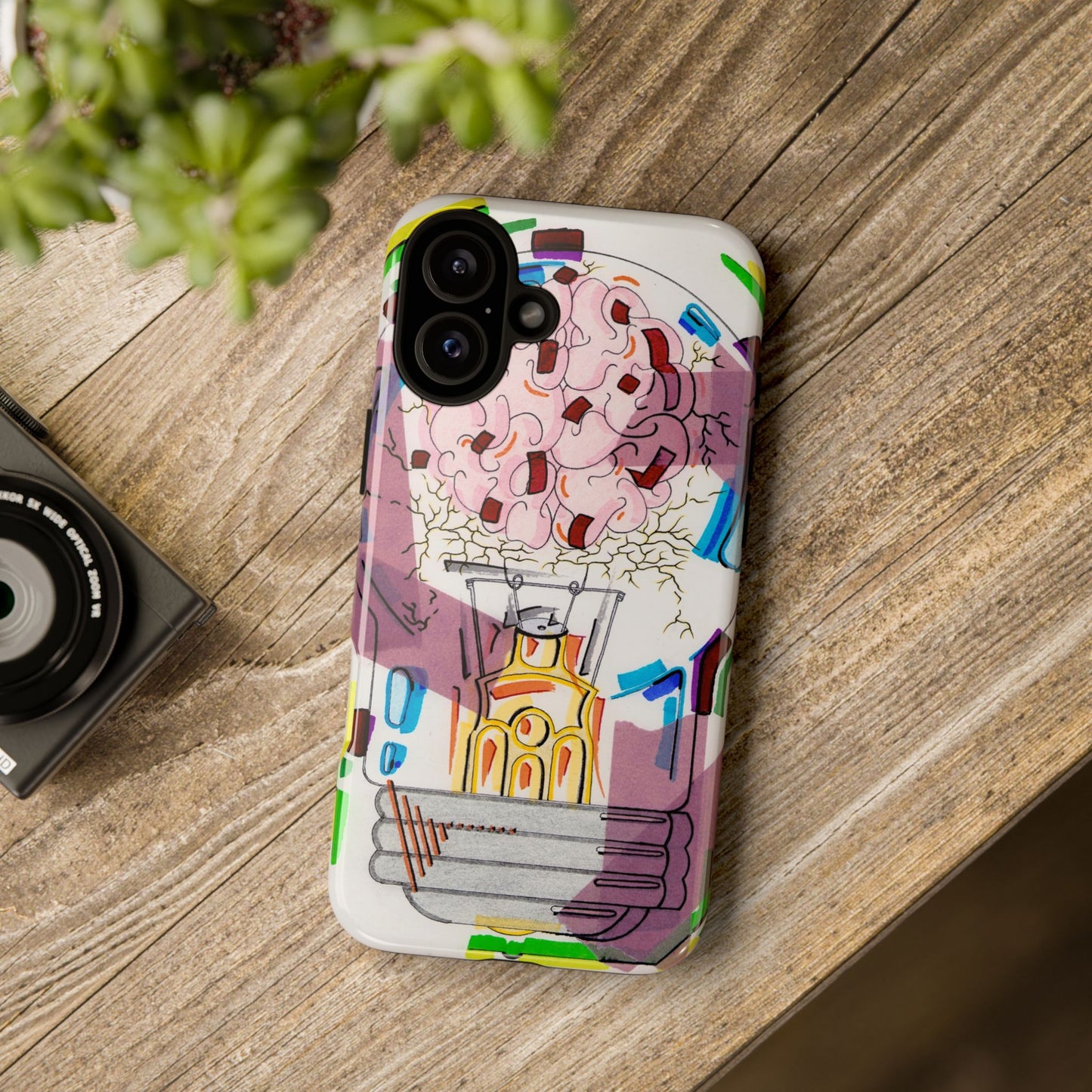Head Light Illustration Tough Cases | iPhone protective phone case