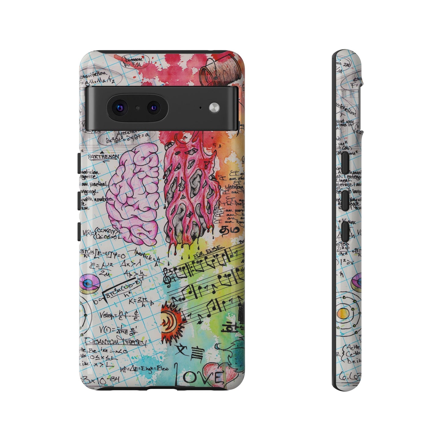 Brain Hemispheres Collage Phone Case | Tough Cases | Abstract Art Phone Case