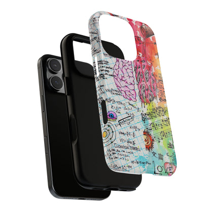 Brain Hemispheres Collage Phone Case | Tough Cases | Abstract Art Phone Case
