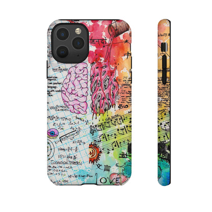 Brain Hemispheres Collage Phone Case | Tough Cases | Abstract Art Phone Case