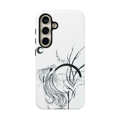 At Ease Koi Illustration phone case | Minimalist Line Art | Tough Cases
