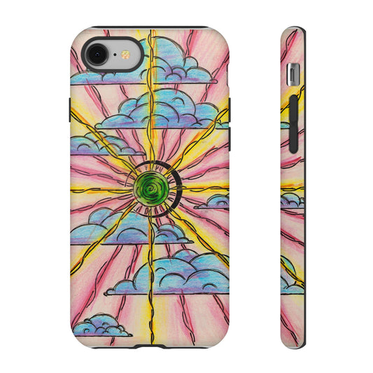 Sunburst with Clouds phone case | Tough case | Sunny