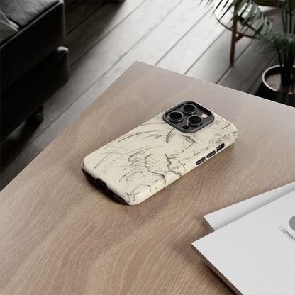 Flowing Lion Sketch phone case | Wildlife Art | Tough Cases