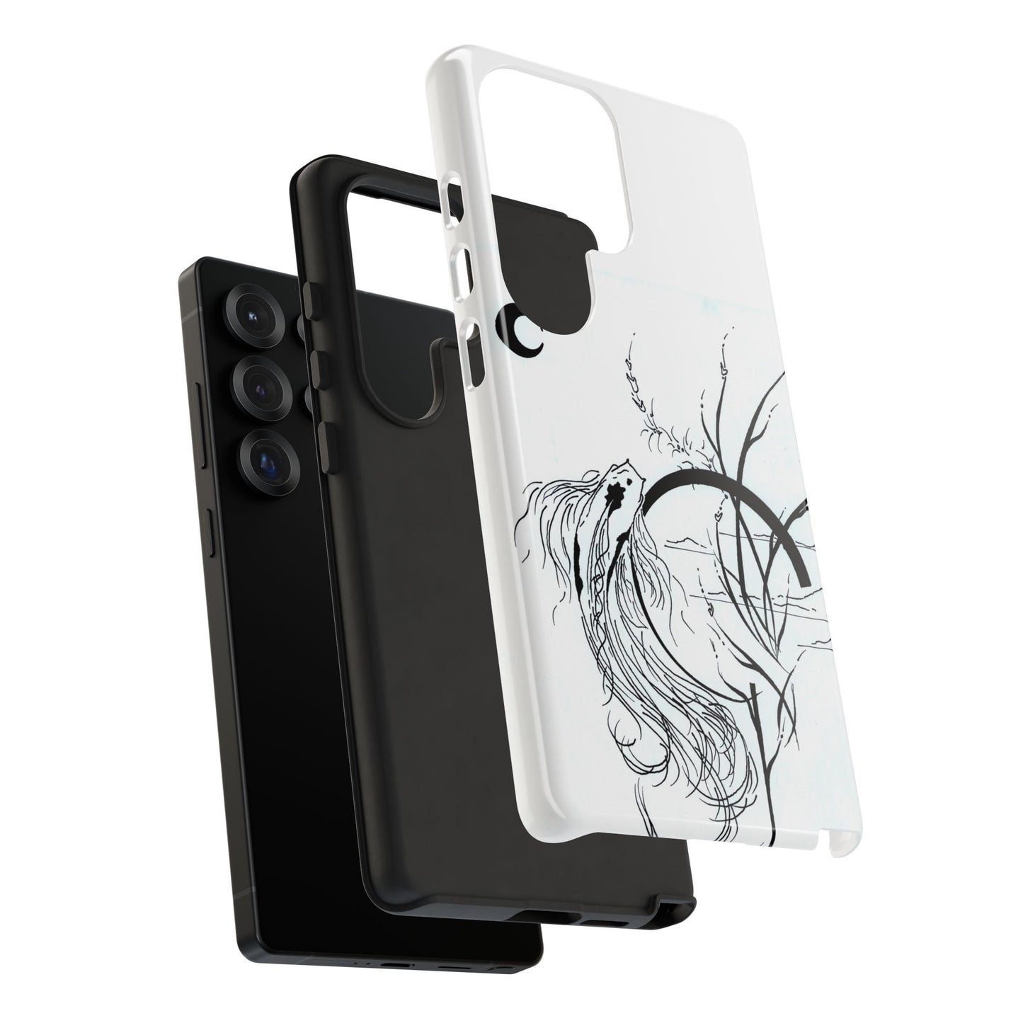 At Ease Koi Illustration phone case | Minimalist Line Art | Tough Cases