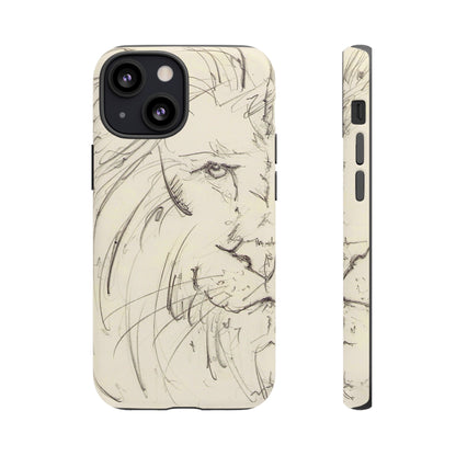Flowing Lion Sketch phone case | Wildlife Art | Tough Cases
