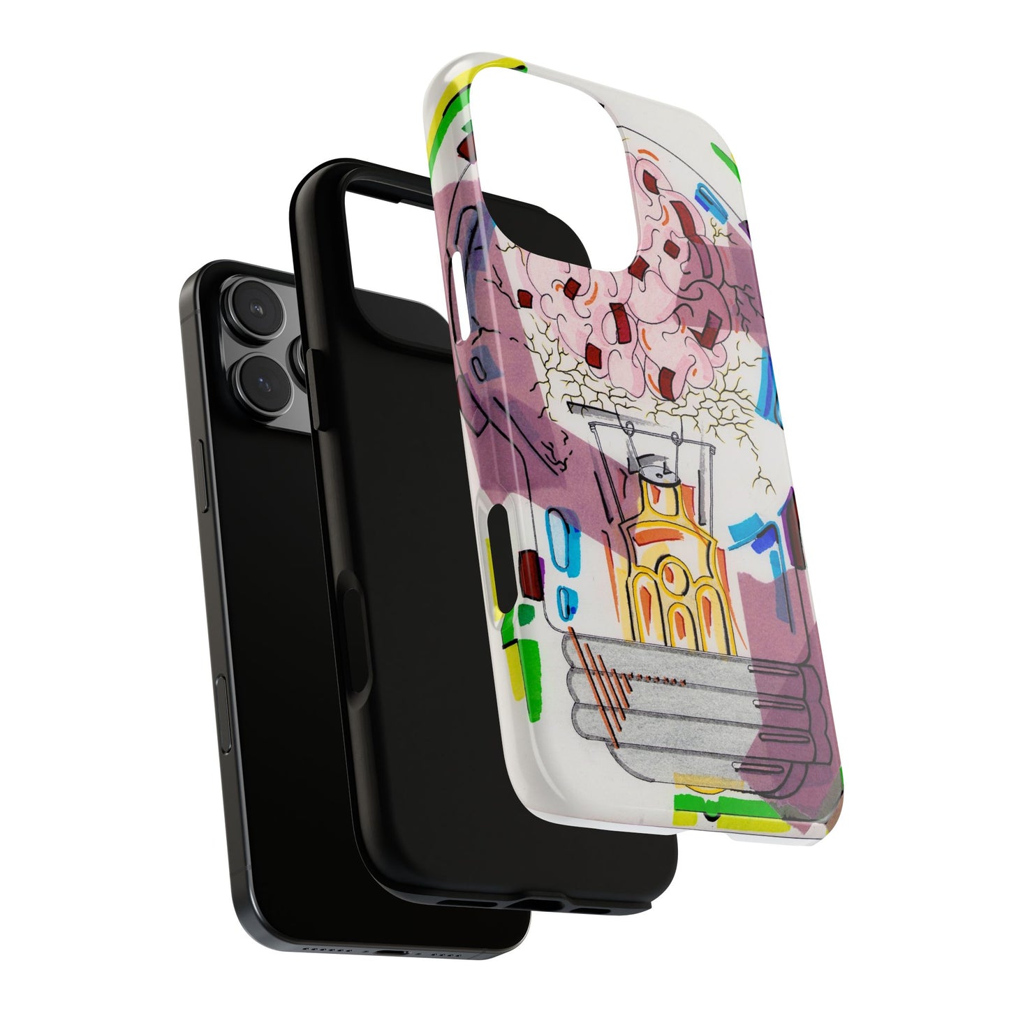 Head Light Illustration Tough Cases | iPhone protective phone case
