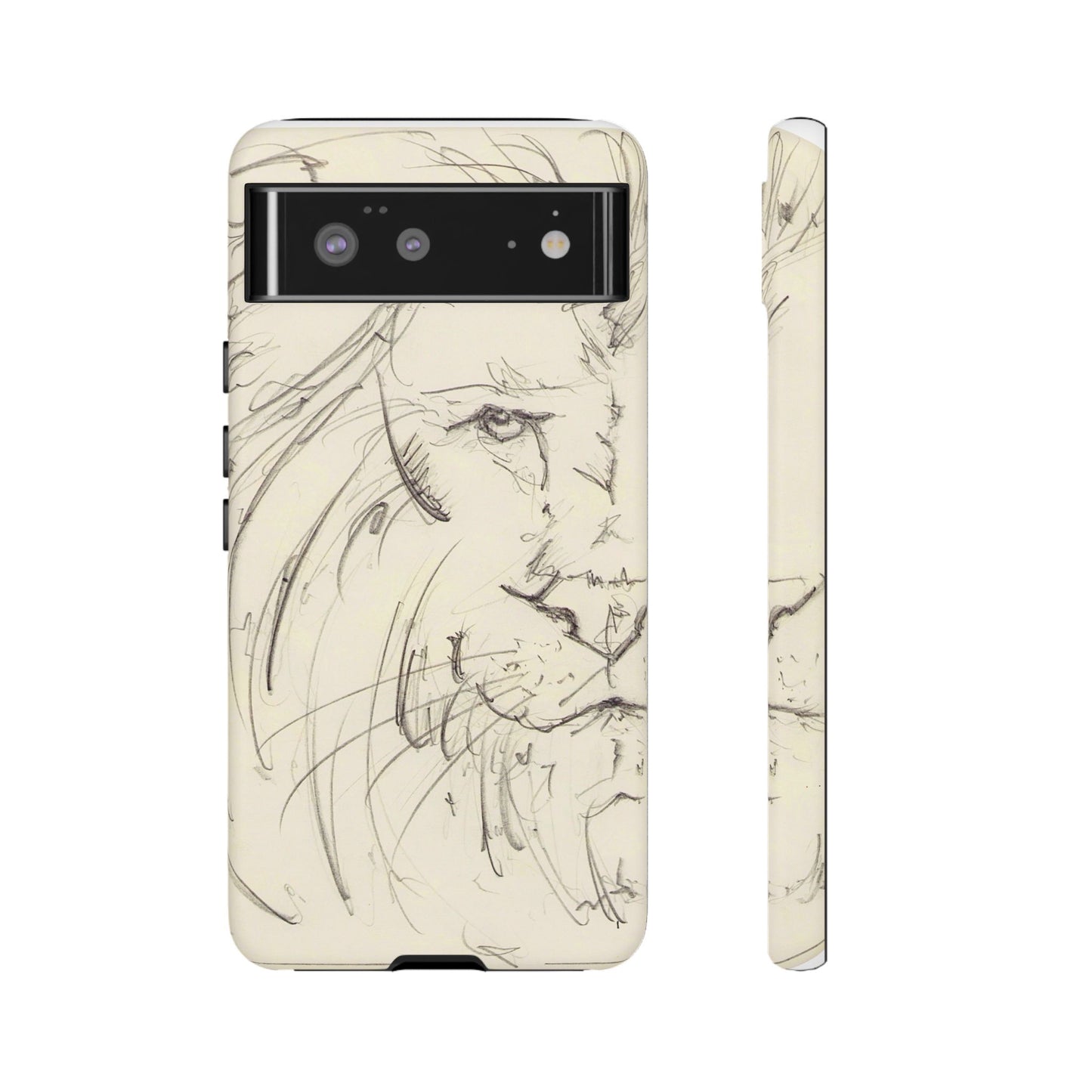 Flowing Lion Sketch phone case | Wildlife Art | Tough Cases