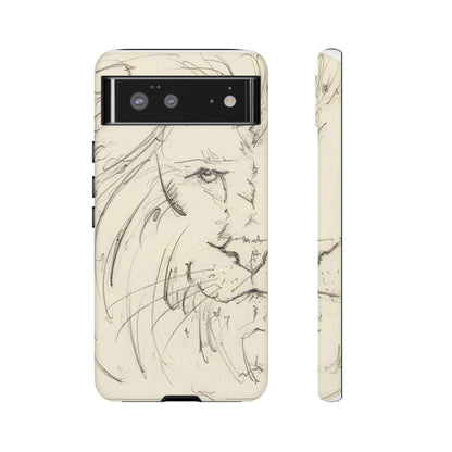 Flowing Lion Sketch phone case | Wildlife Art | Tough Cases
