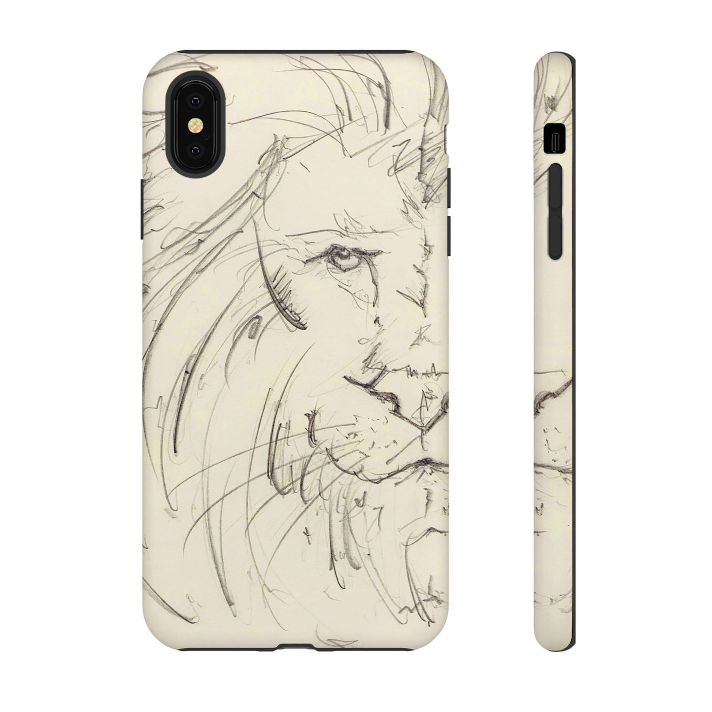 Flowing Lion Sketch phone case | Wildlife Art | Tough Cases