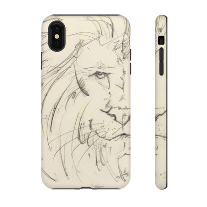 Flowing Lion Sketch phone case | Wildlife Art | Tough Cases