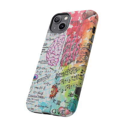 Brain Hemispheres Collage Phone Case | Tough Cases | Abstract Art Phone Case