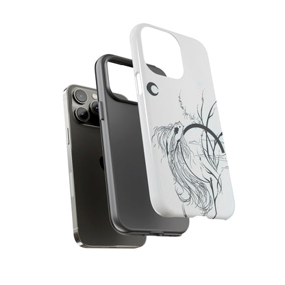 At Ease Koi Illustration phone case | Minimalist Line Art | Tough Cases