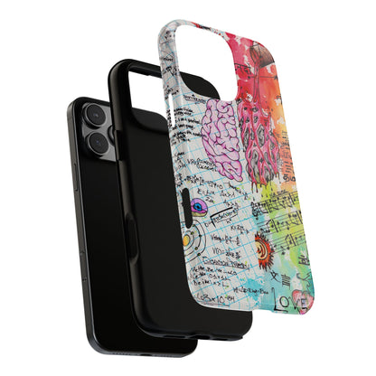 Brain Hemispheres Collage Phone Case | Tough Cases | Abstract Art Phone Case