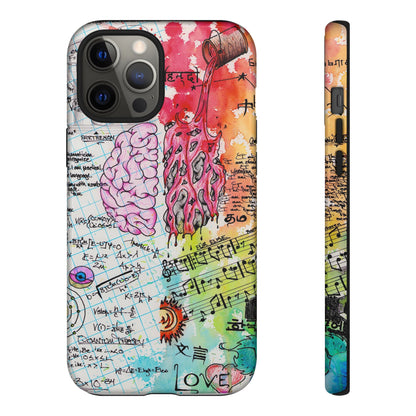 Brain Hemispheres Collage Phone Case | Tough Cases | Abstract Art Phone Case