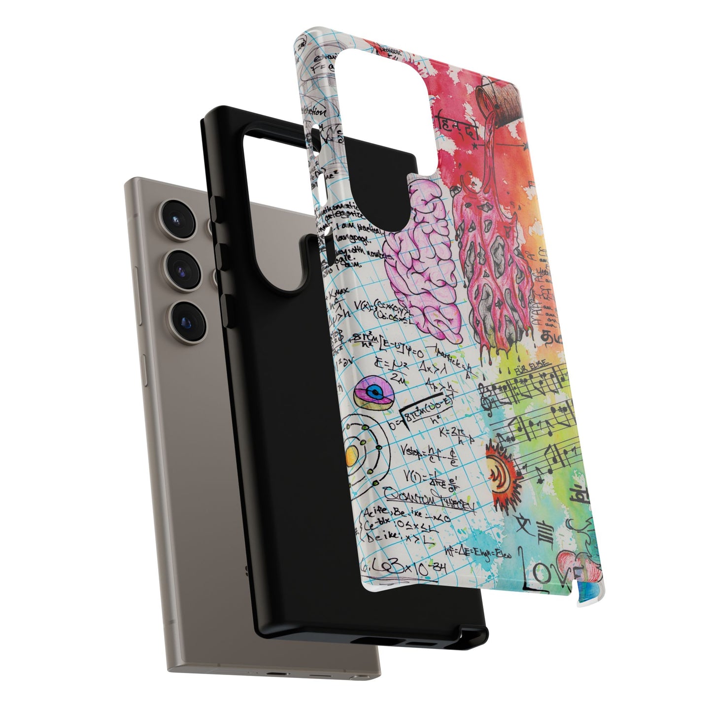 Brain Hemispheres Collage Phone Case | Tough Cases | Abstract Art Phone Case