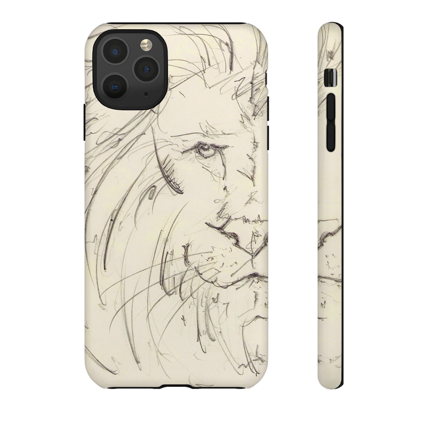 Flowing Lion Sketch phone case | Wildlife Art | Tough Cases