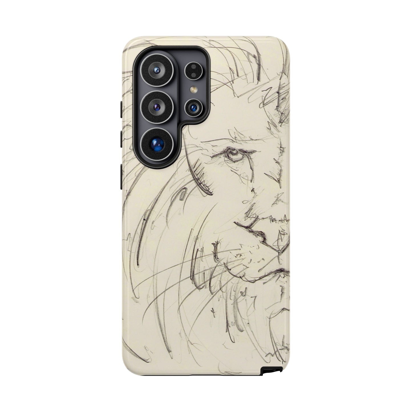 Flowing Lion Sketch phone case | Wildlife Art | Tough Cases