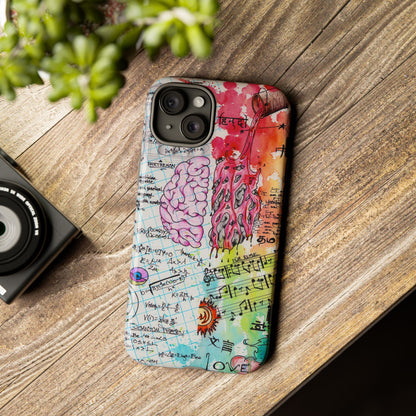 Brain Hemispheres Collage Phone Case | Tough Cases | Abstract Art Phone Case