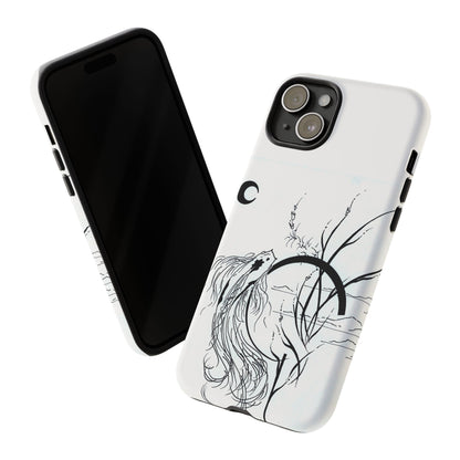 At Ease Koi Illustration phone case | Minimalist Line Art | Tough Cases