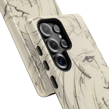 Flowing Lion Sketch phone case | Wildlife Art | Tough Cases