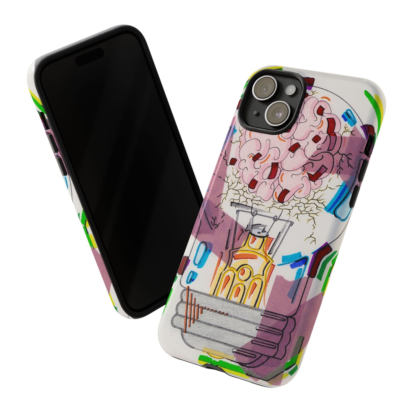 Head Light Illustration Tough Cases | iPhone protective phone case