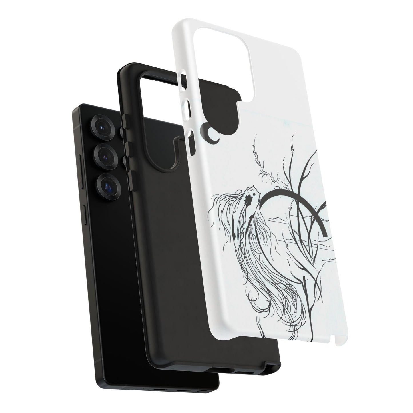 At Ease Koi Illustration phone case | Minimalist Line Art | Tough Cases