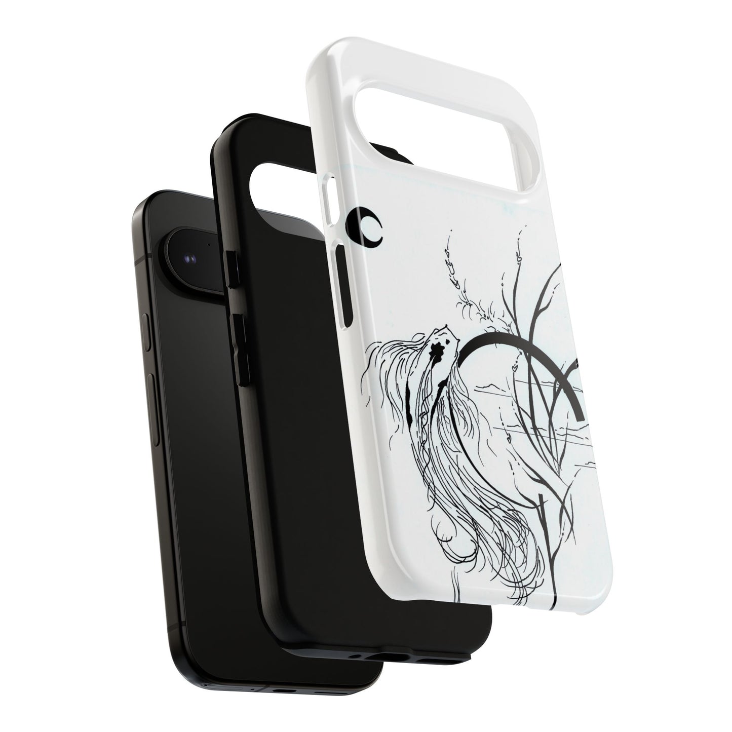 At Ease Koi Illustration phone case | Minimalist Line Art | Tough Cases