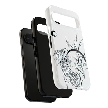 At Ease Koi Illustration phone case | Minimalist Line Art | Tough Cases