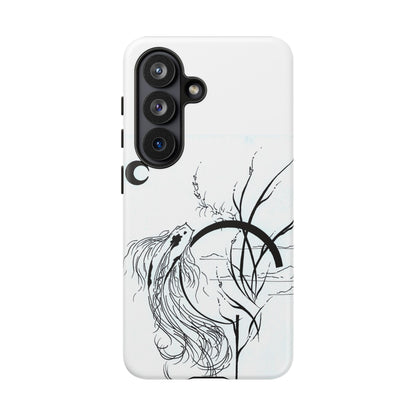 At Ease Koi Illustration phone case | Minimalist Line Art | Tough Cases