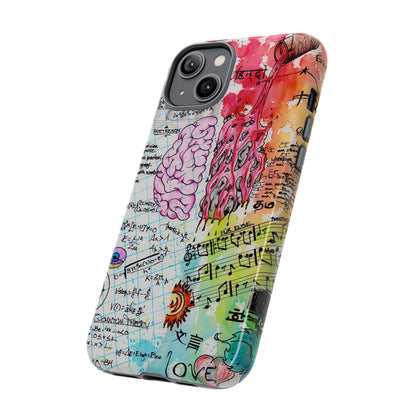 Brain Hemispheres Collage Phone Case | Tough Cases | Abstract Art Phone Case
