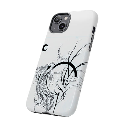 At Ease Koi Illustration phone case | Minimalist Line Art | Tough Cases