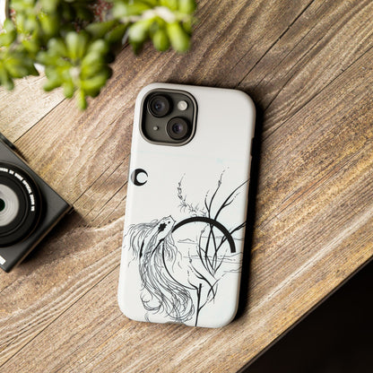 At Ease Koi Illustration phone case | Minimalist Line Art | Tough Cases