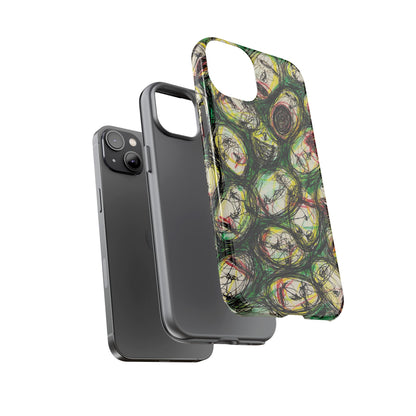 Abstract Sanity Faces Phone Case | Expressionist Face Art | Tough Case