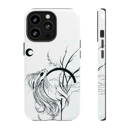 At Ease Koi Illustration phone case | Minimalist Line Art | Tough Cases