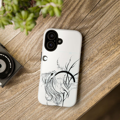 At Ease Koi Illustration phone case | Minimalist Line Art | Tough Cases