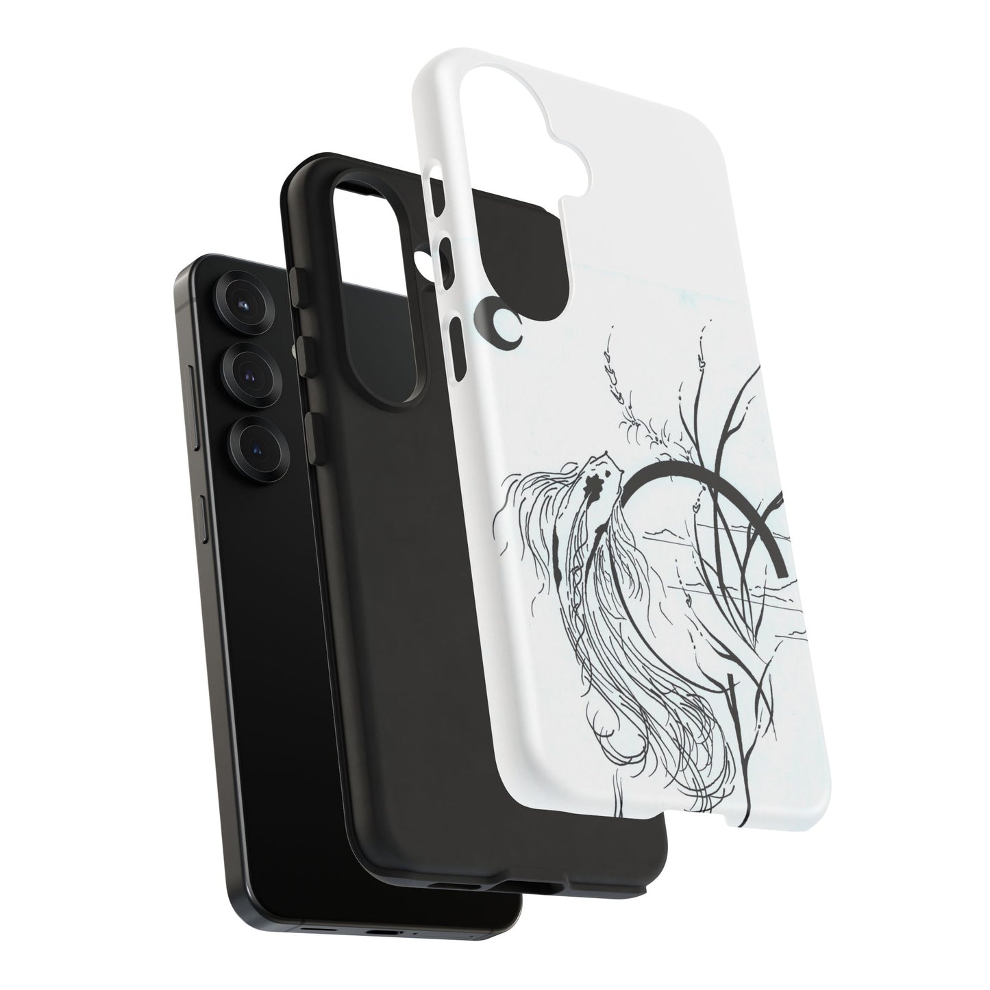 At Ease Koi Illustration phone case | Minimalist Line Art | Tough Cases