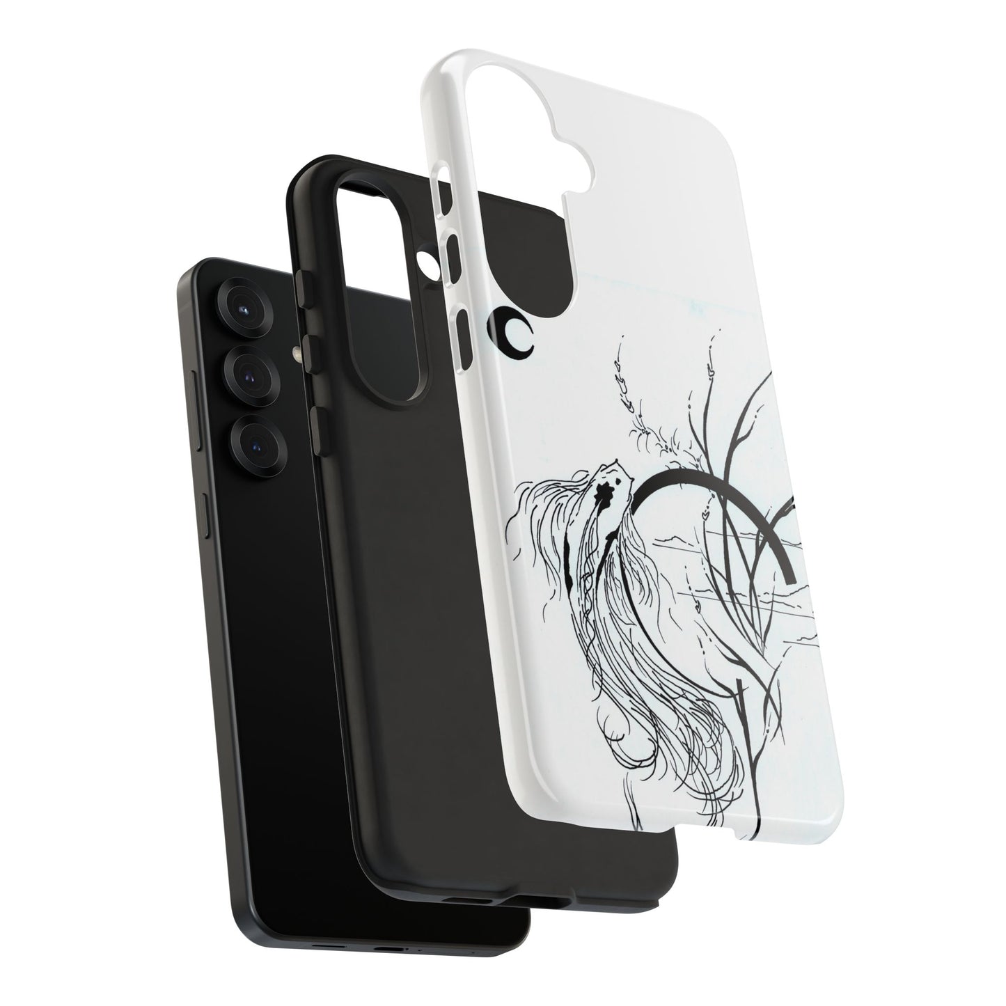 At Ease Koi Illustration phone case | Minimalist Line Art | Tough Cases