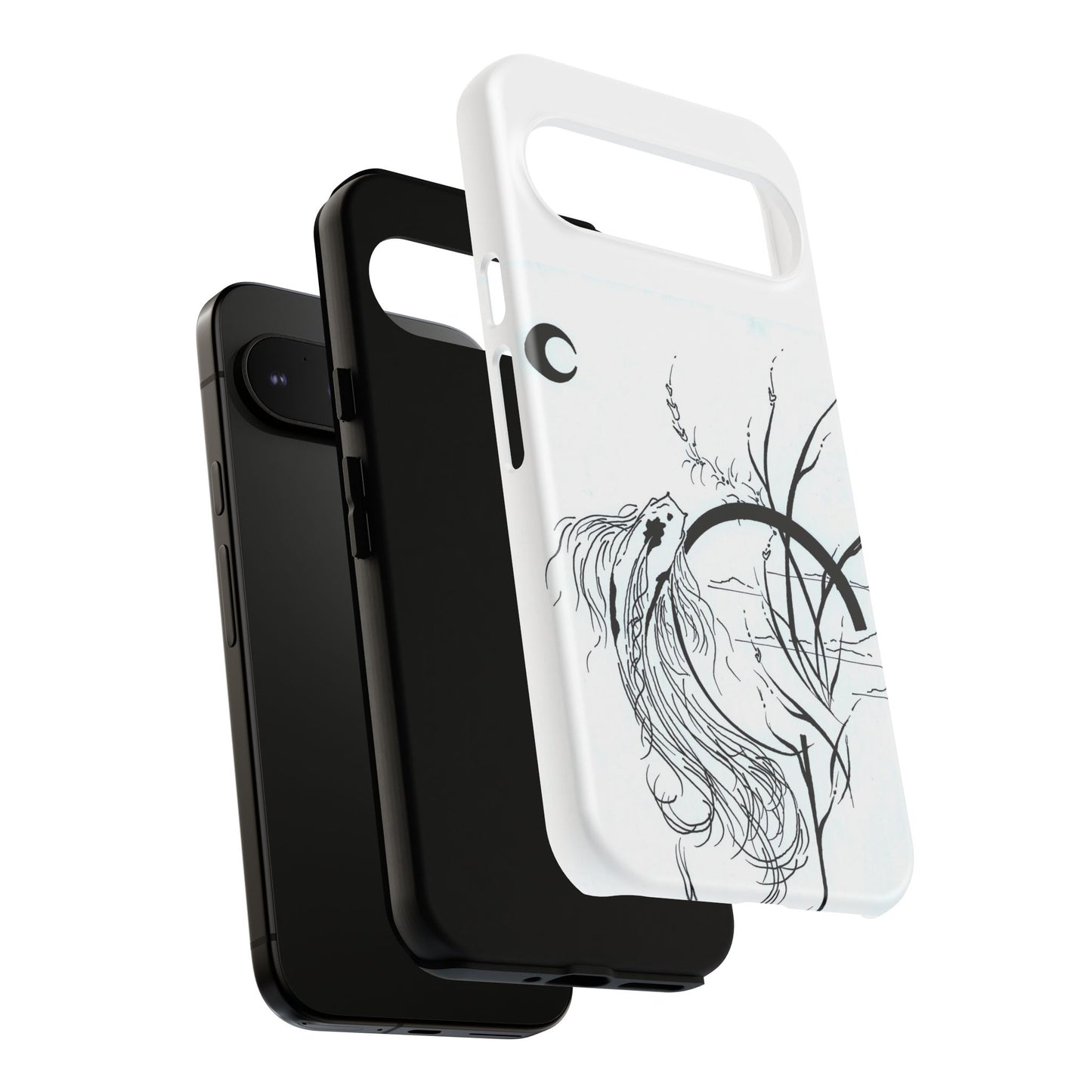 At Ease Koi Illustration phone case | Minimalist Line Art | Tough Cases