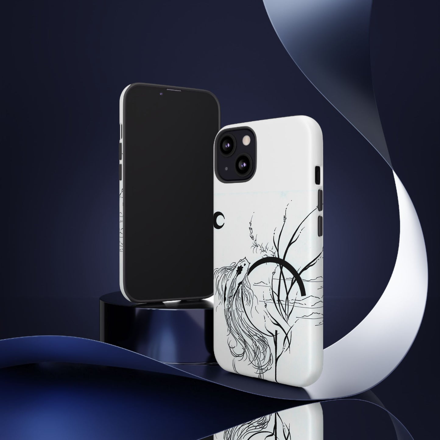 At Ease Koi Illustration phone case | Minimalist Line Art | Tough Cases