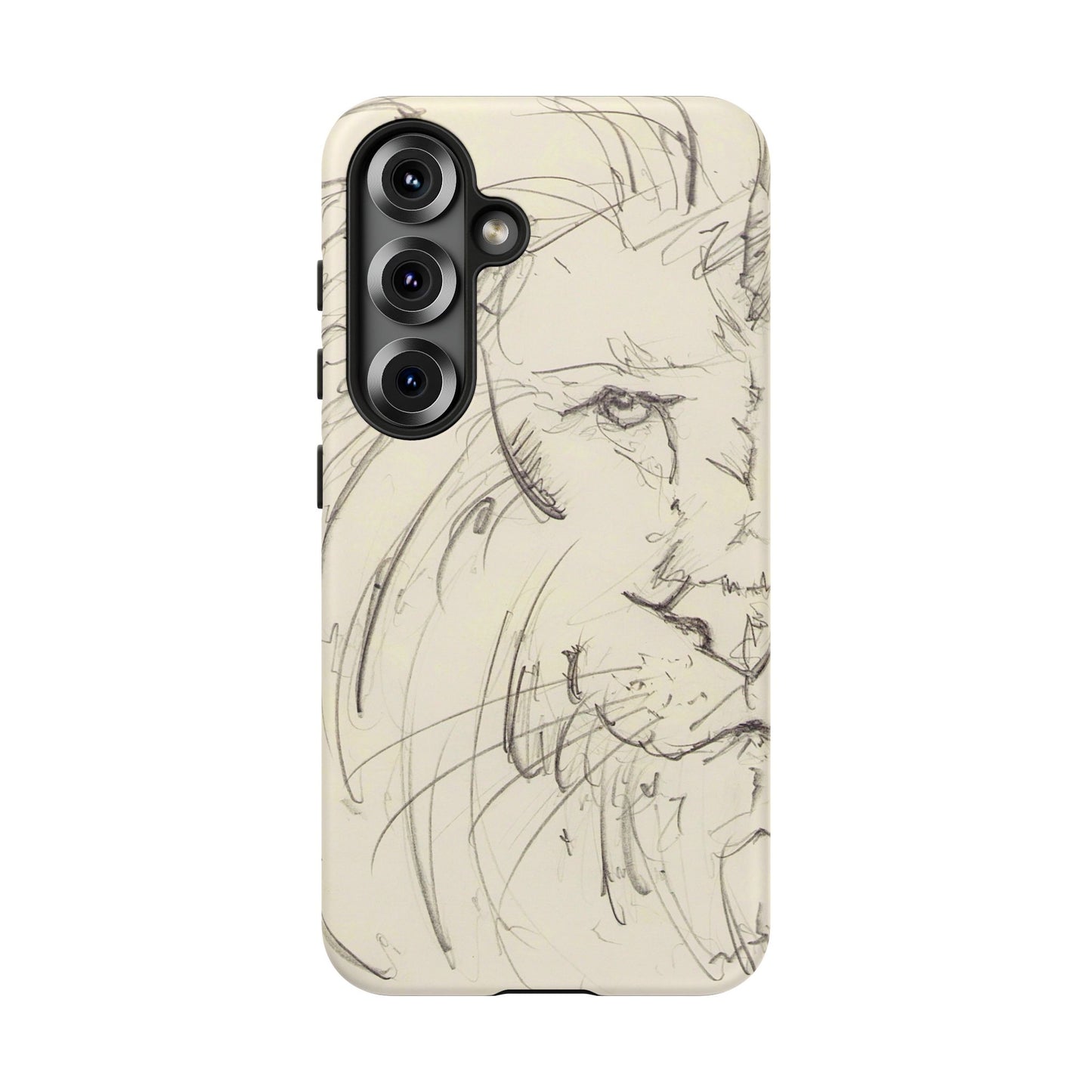 Flowing Lion Sketch phone case | Wildlife Art | Tough Cases