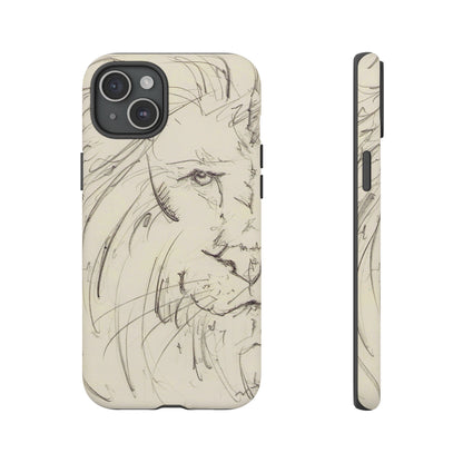 Flowing Lion Sketch phone case | Wildlife Art | Tough Cases
