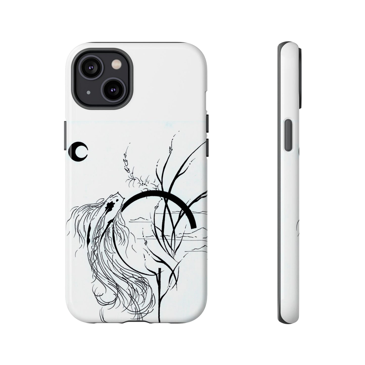 At Ease Koi Illustration phone case | Minimalist Line Art | Tough Cases
