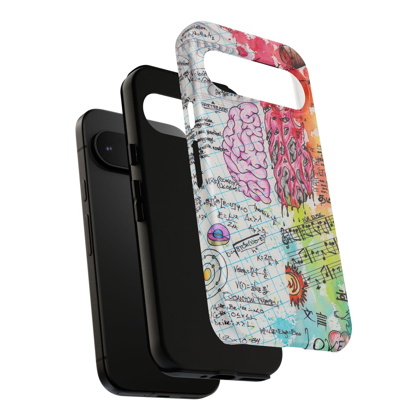 Brain Hemispheres Collage Phone Case | Tough Cases | Abstract Art Phone Case