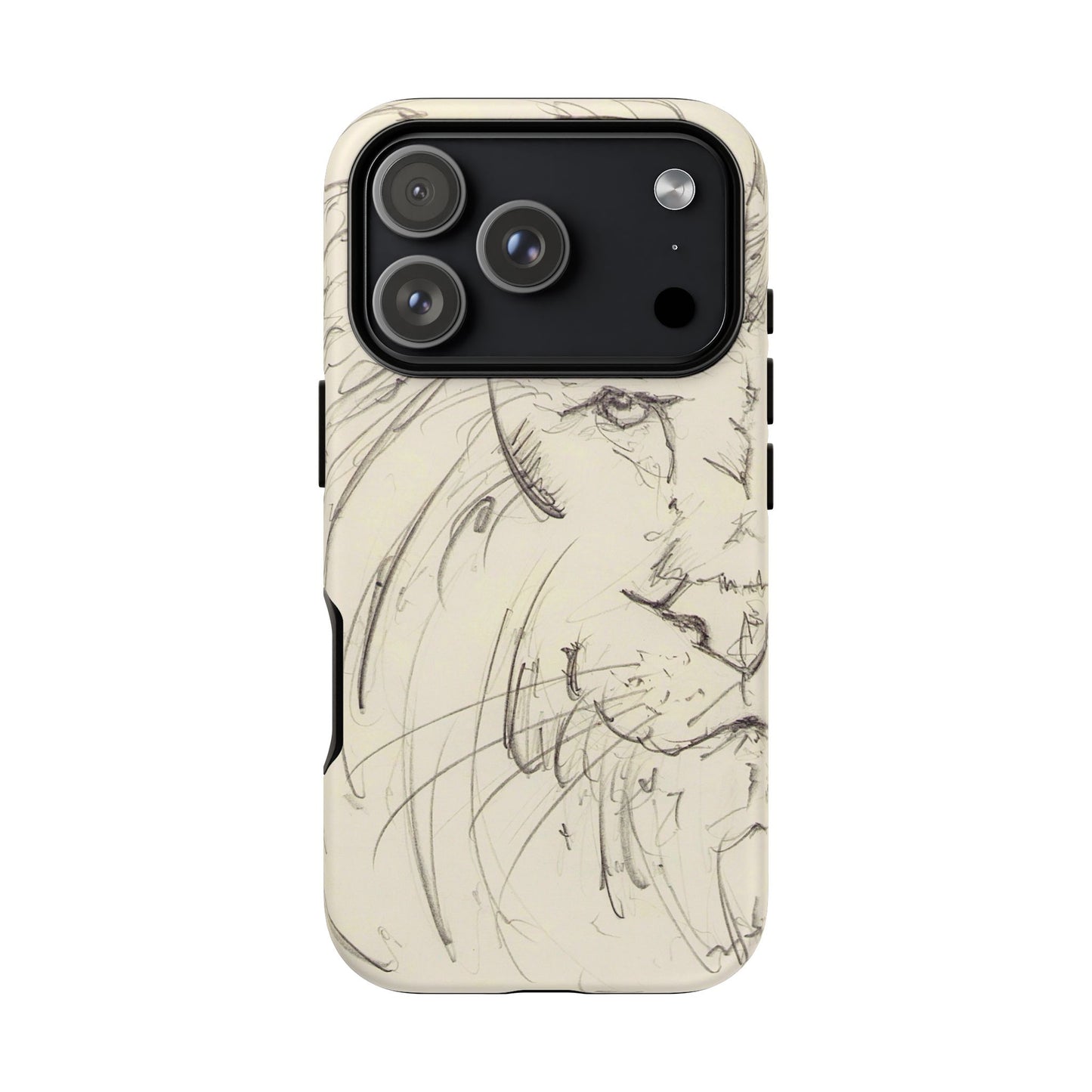 Flowing Lion Sketch phone case | Wildlife Art | Tough Cases